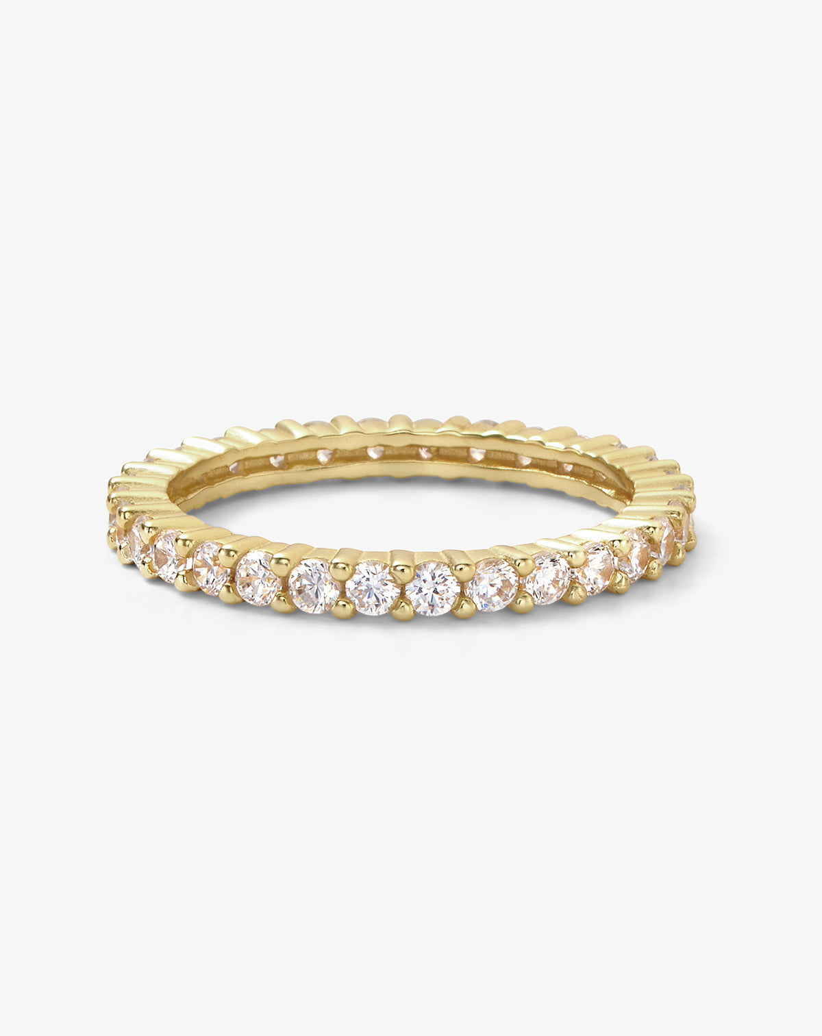 Heiress Ring 2mm - Gold|White Diamondettes