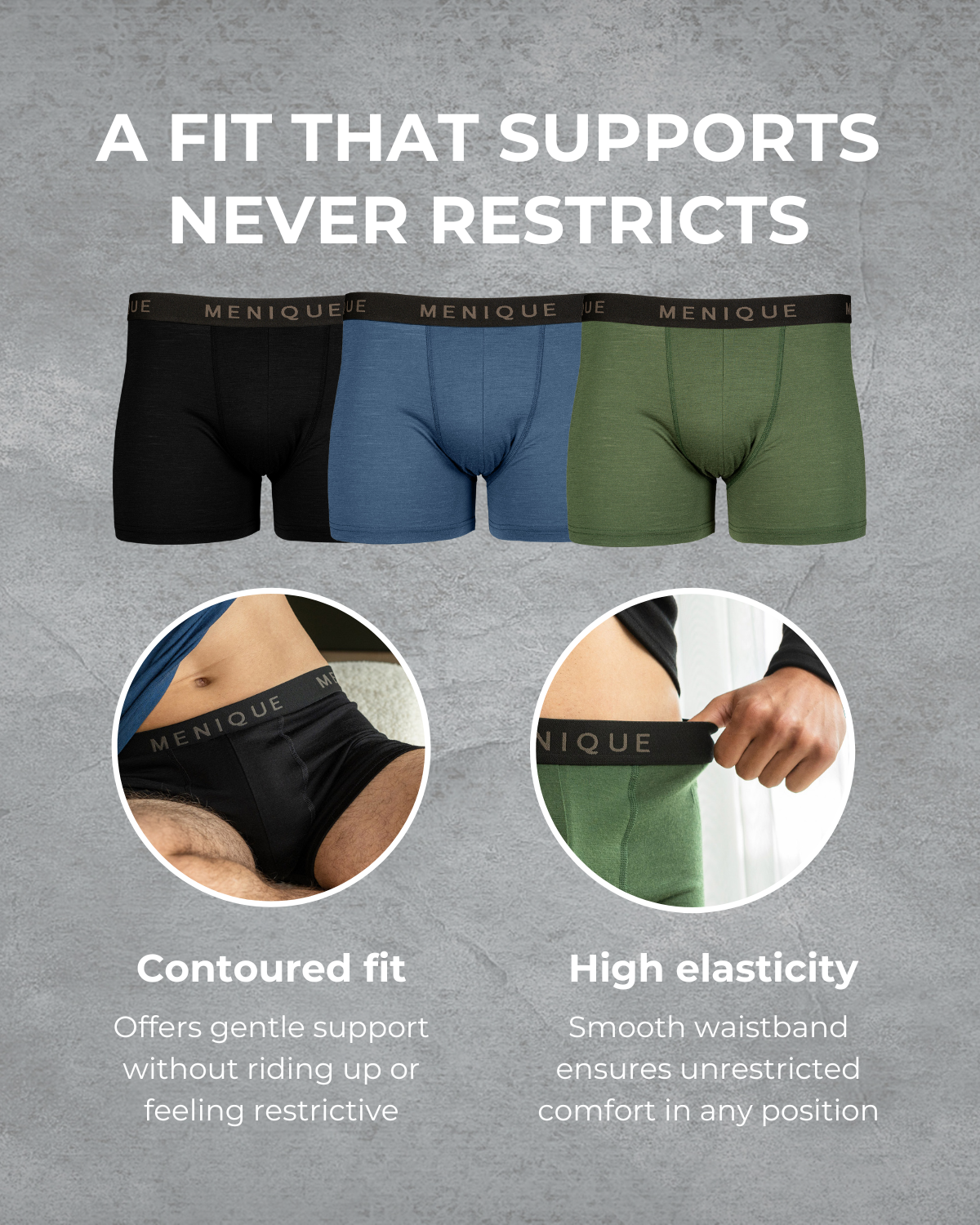 Men's Merino Short Boxer Briefs