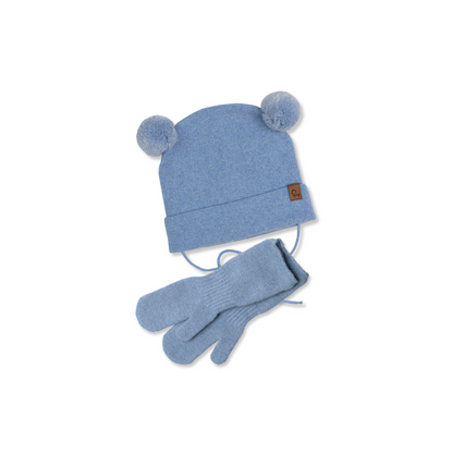 Knit Baby Beanie & Mittens 2-Piece