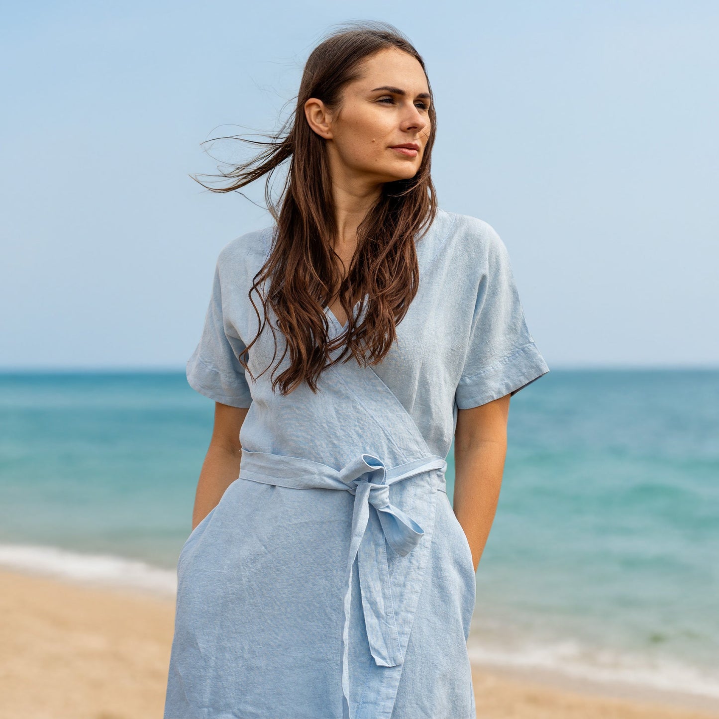 Vacation Summer Wrap Dress Eliana