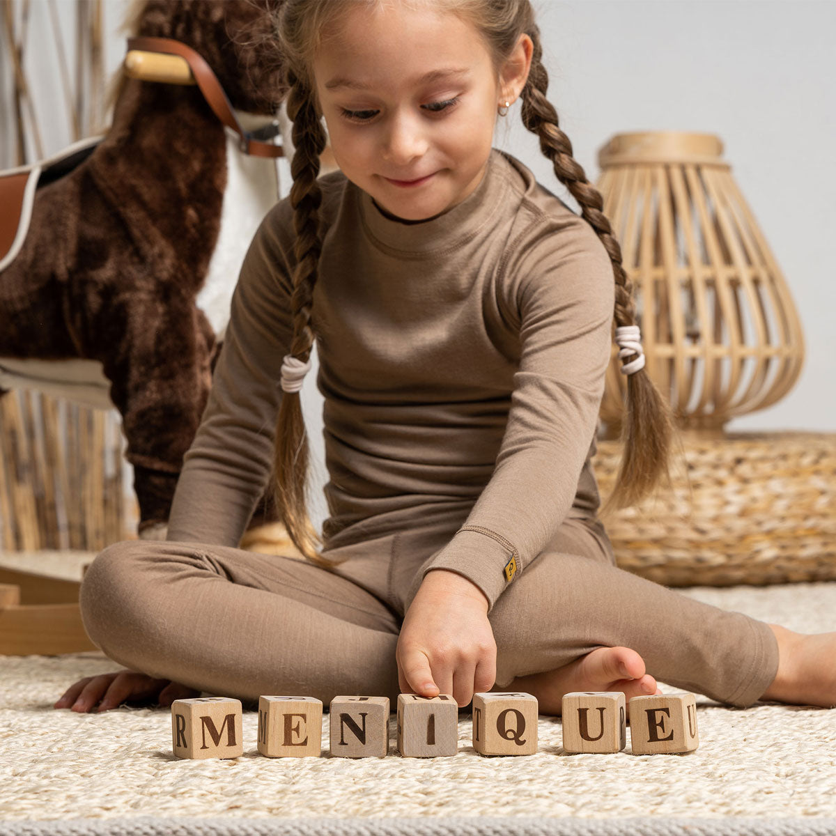 Kids' Lightweight 160 Long Sleeve Crew Beige