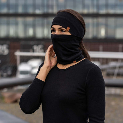 Women's Headband & Gaiter 2-Piece Black
