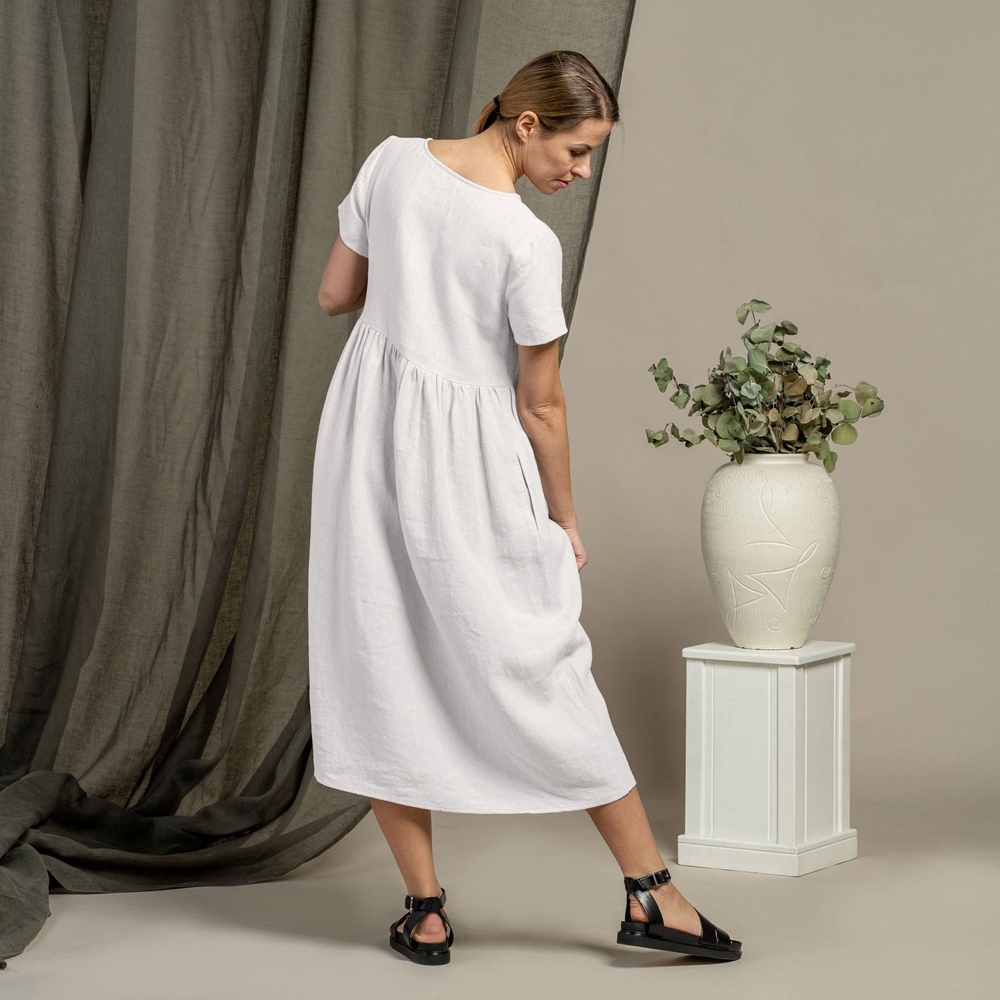 Smock Dress Maria Pure White