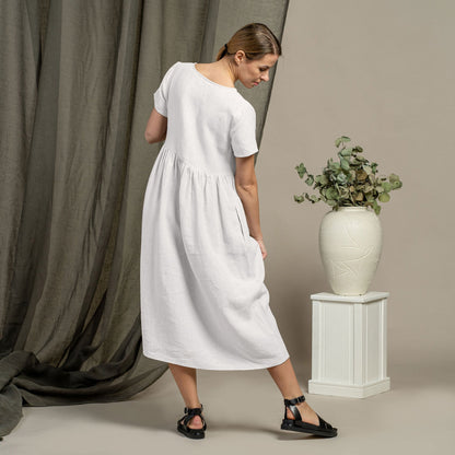 Smock Dress Maria Pure White