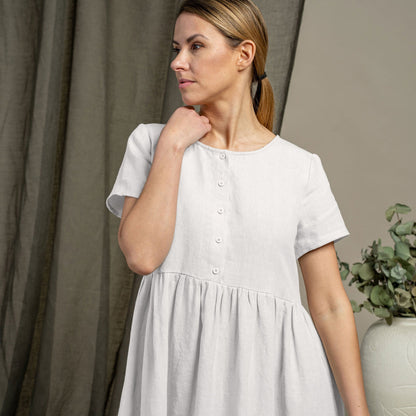 Smock Dress Maria Pure White