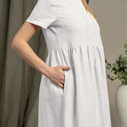 Smock Dress Maria Pure White