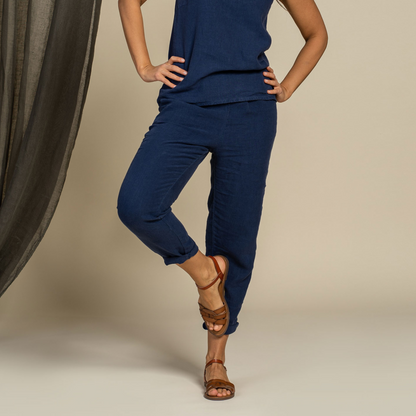 Linen Pants Dakota Storm Blue