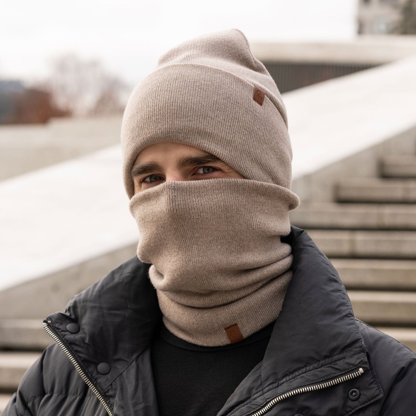 Men's Knit Beanie & Gaiter 2-Piece