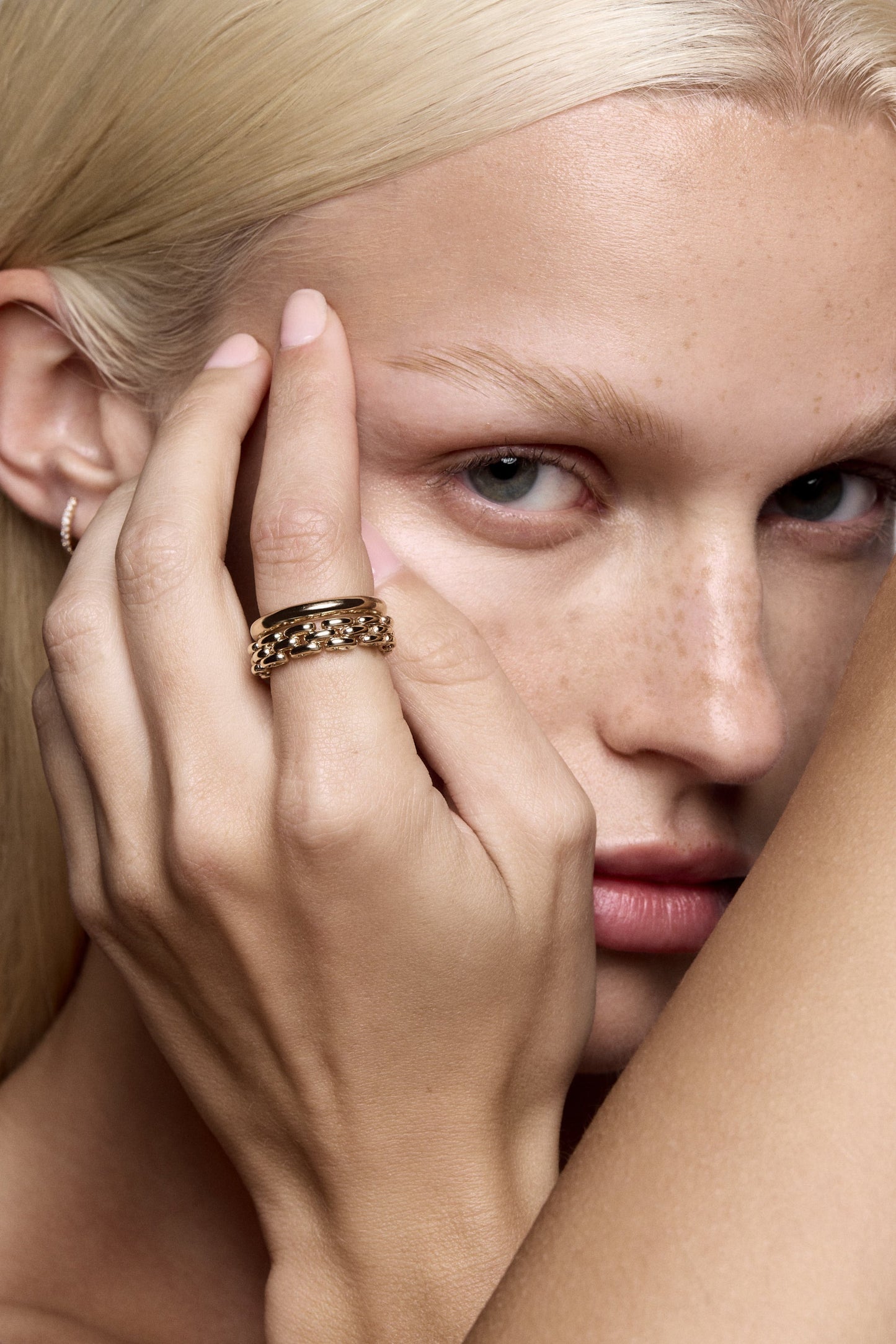 Margot Diamond Chain Ring | 18K Yellow Gold