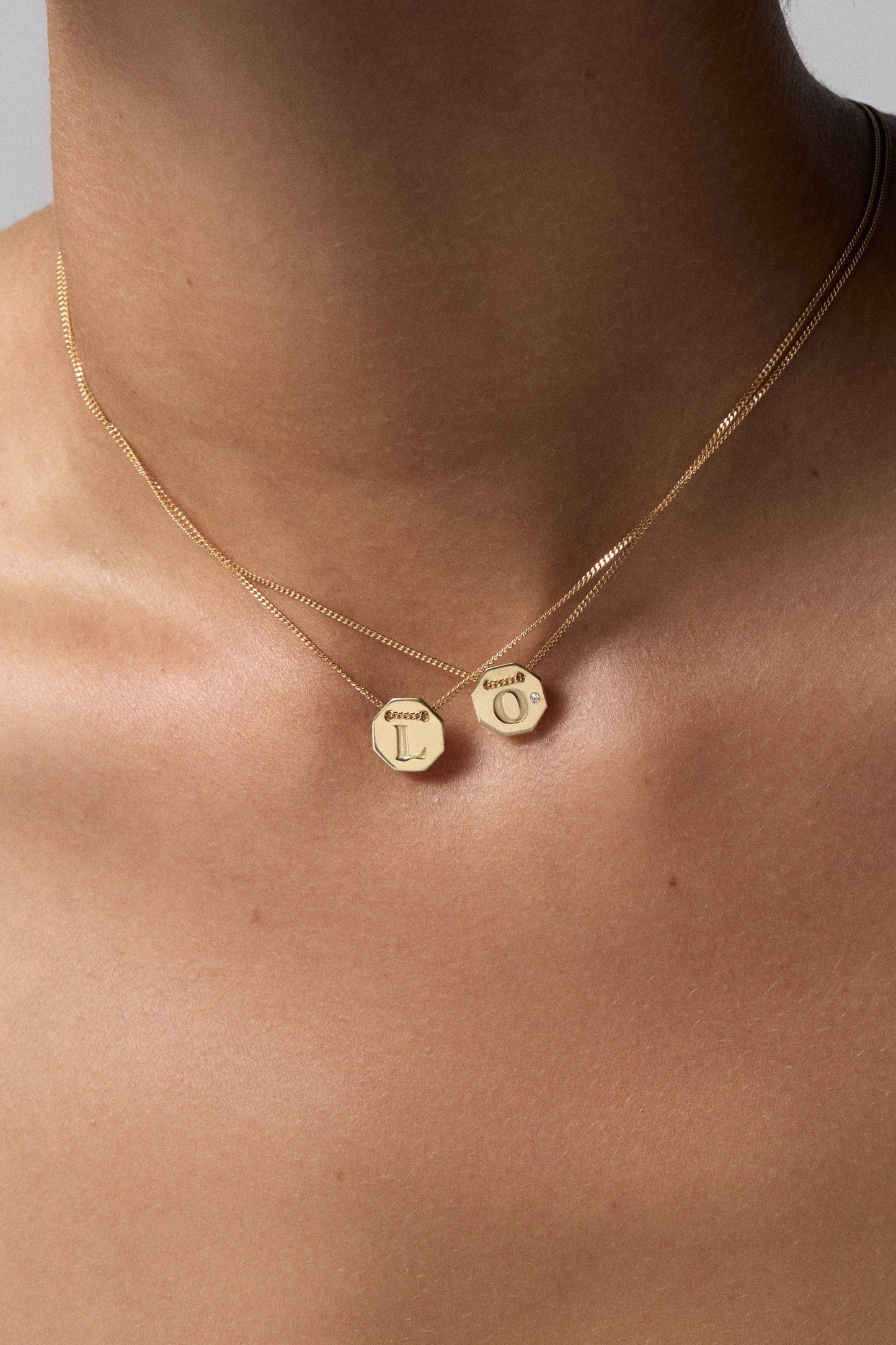 Letter Necklace | 9K Rose Gold