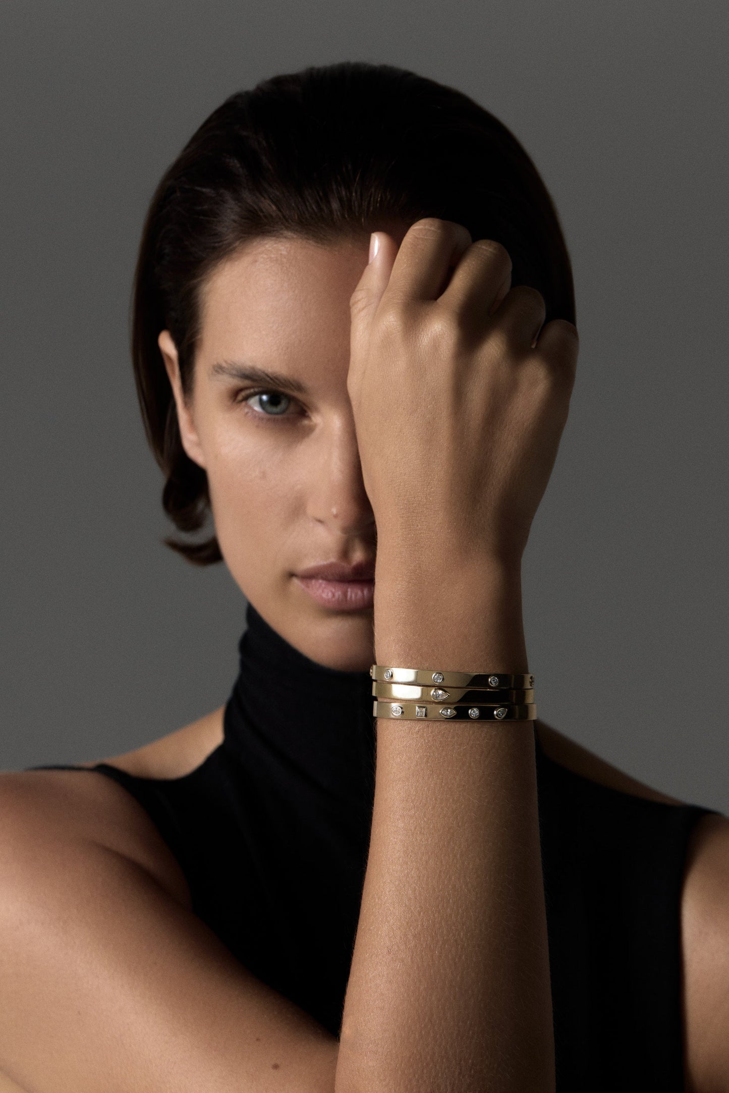 Diamond Tallows Bangle | White Gold