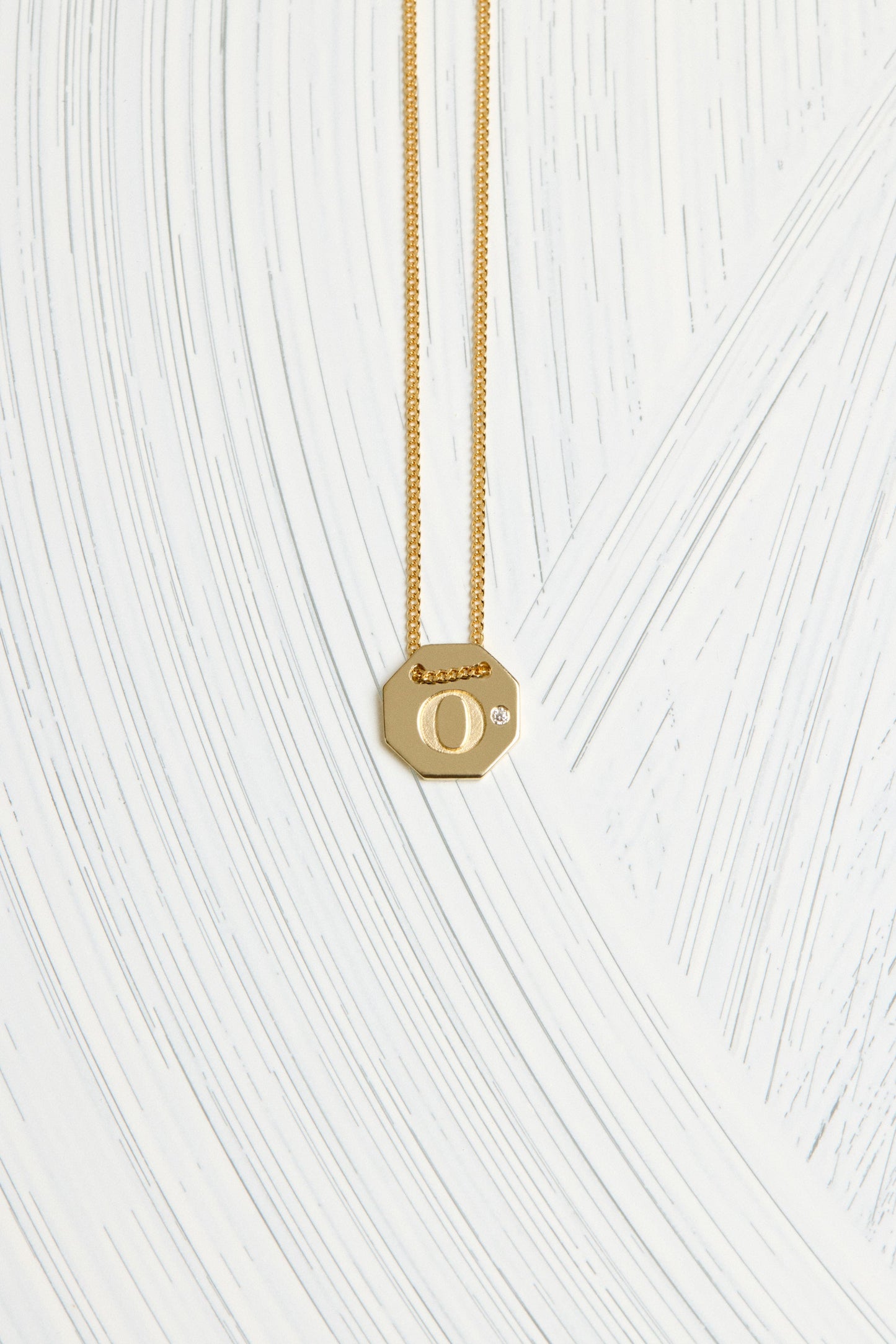 Letter Necklace | 9K White Gold