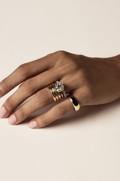Sabine Ring | Silver or 9K White Gold