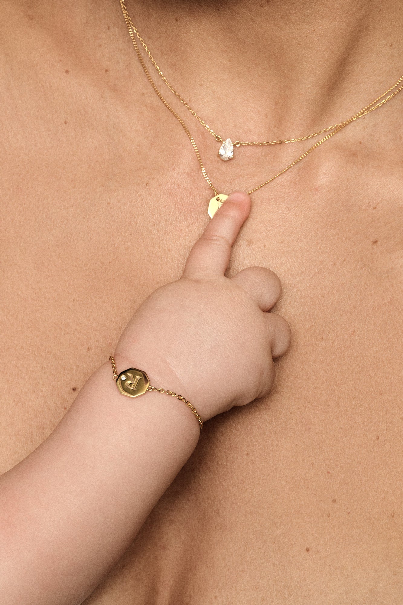 Baby Letter Bracelet | 9K White Gold