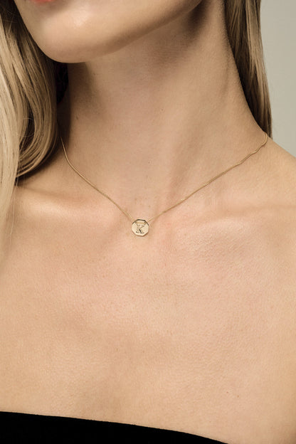 Letter Necklace | 9K Rose Gold
