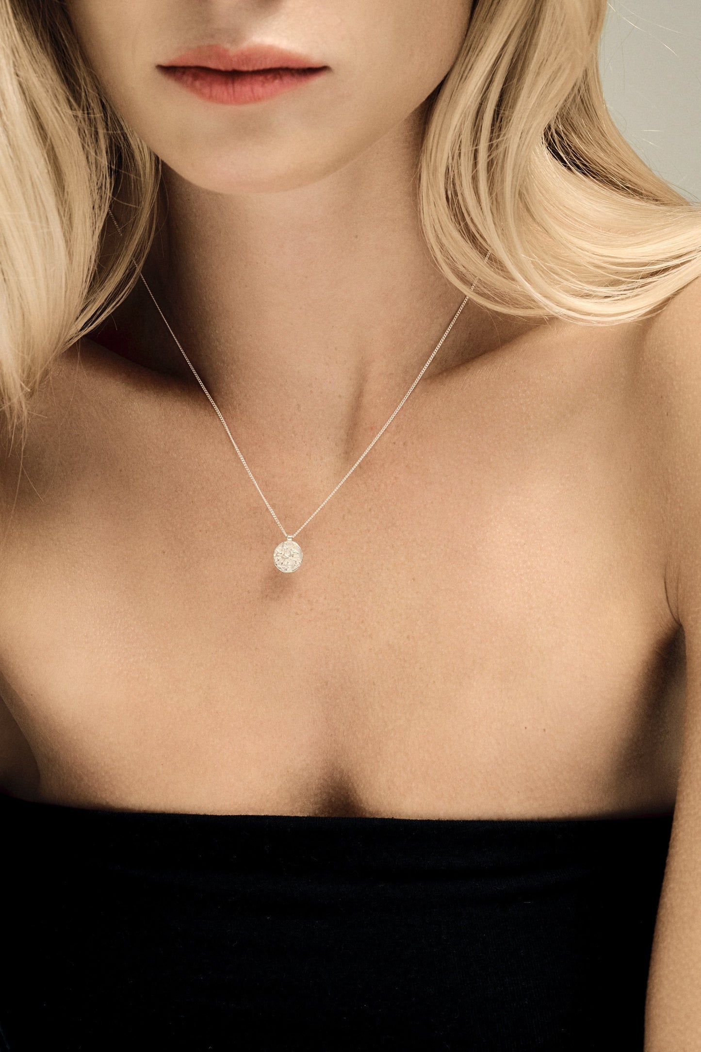 Mini Coin Necklace | Silver or 9K White Gold