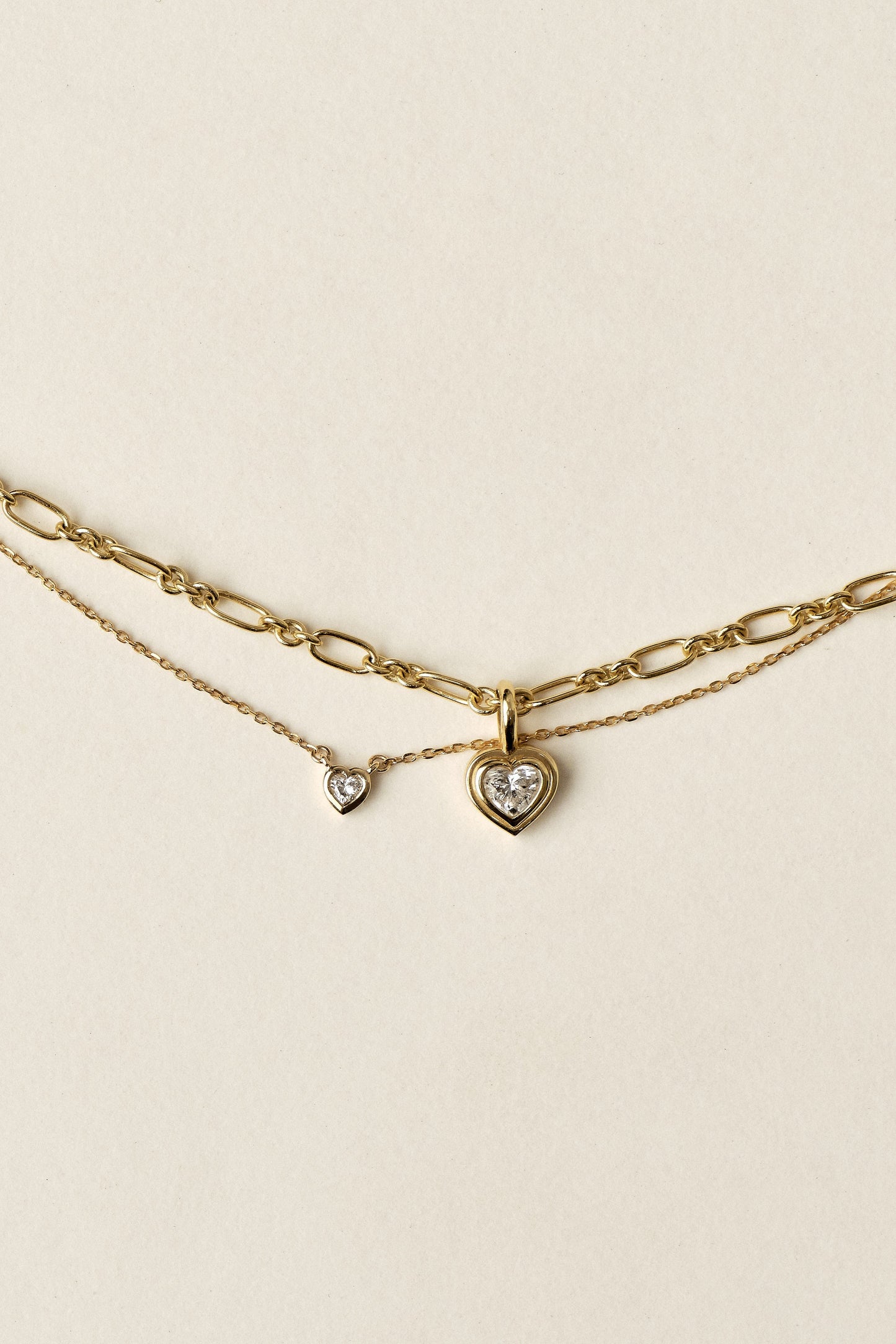 Heart Gemstone Necklace | 9K Yellow Gold
