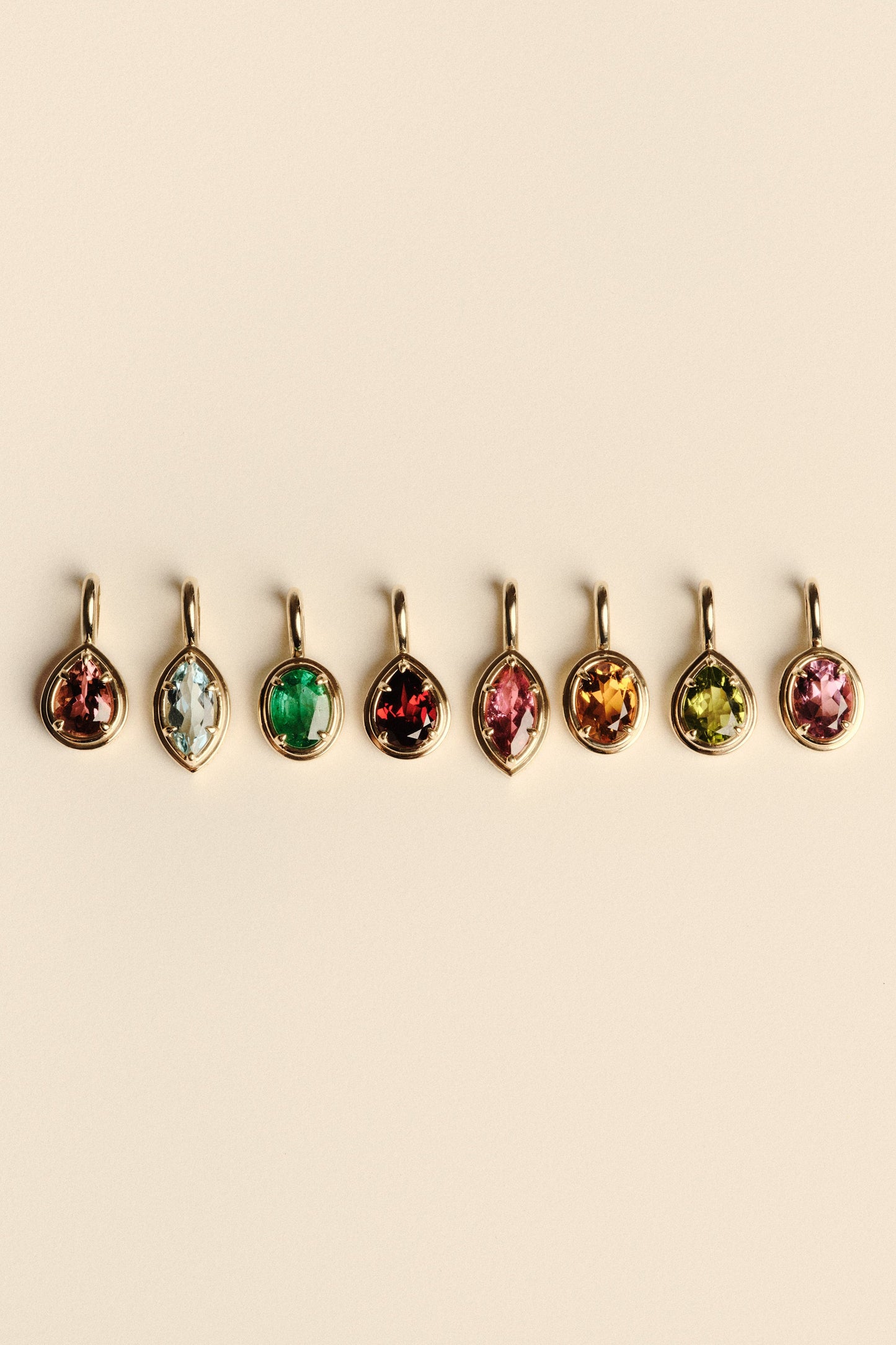 Roma Marquise Gemstone Pendant | White Gold