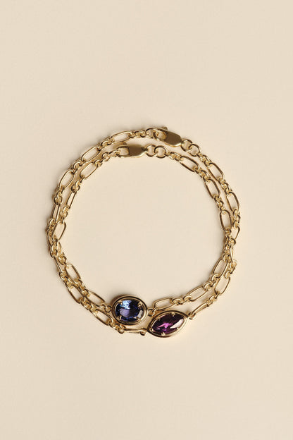 Roma Marquise Gemstone Bracelet | Yellow Gold