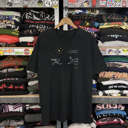Rare Cannes Film Festival Washed Black Tee