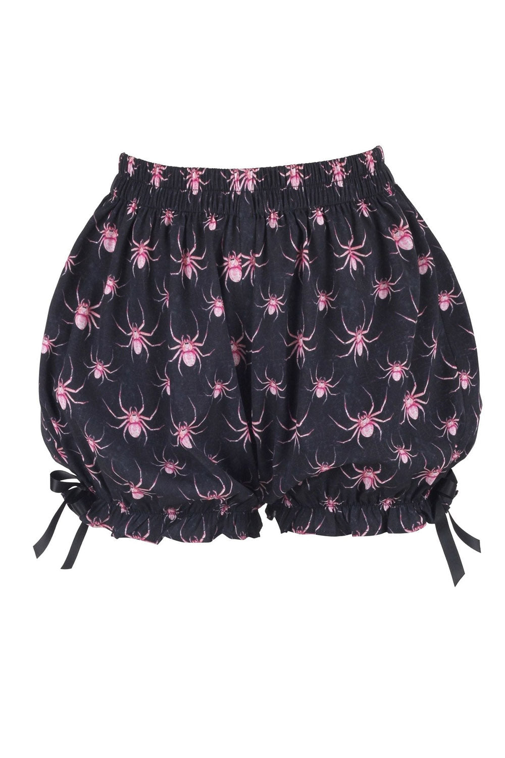 Black/Pink Spider Crepe Bloomers