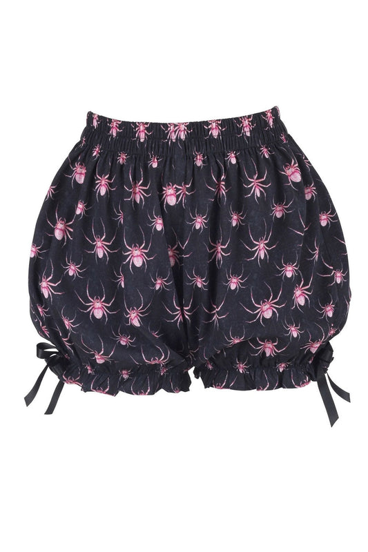 Black/Pink Spider Crepe Bloomers