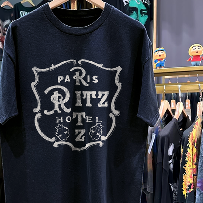 90s Ritz Paris Ultra Rare Washed Blue T-Shirt