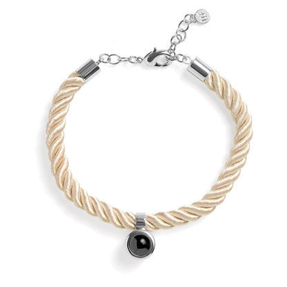 Personalized Rope Circle Photo Bracelet