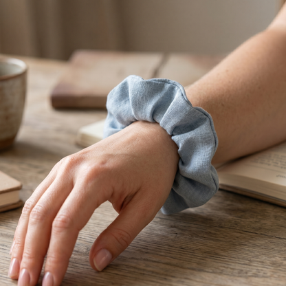 Linen Hair Scrunchie