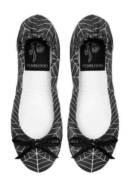 Cobweb Folding Flats [Black/White]