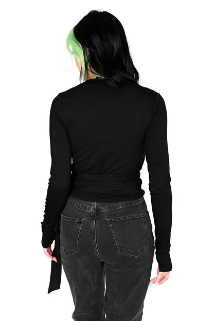 Ballet Wrap Long Sleeve Top