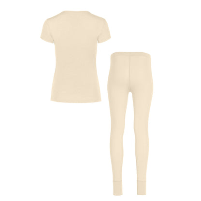 Women's T-Shirt & Bottom 2-Piece Natural