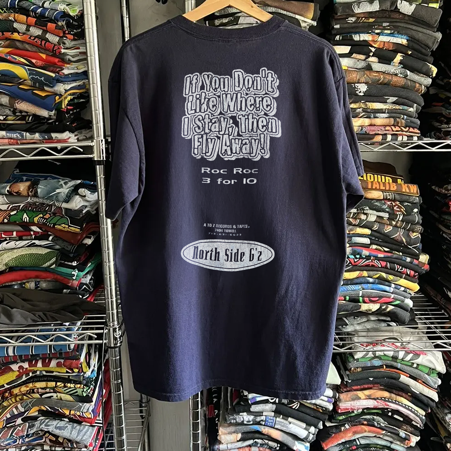 90s Swishahouse Washed Navy Tee