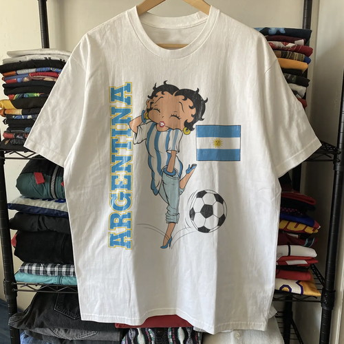 Betty Boop Argentina Washed White Tee